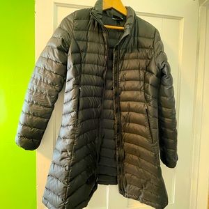 Black vintage Patagonia puffer coat